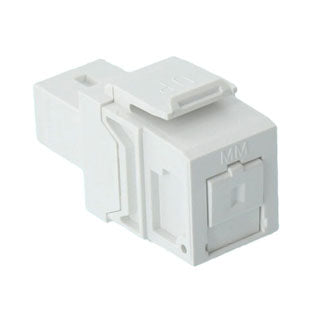 Leviton QuickPort Singlemode Simplex SC Fiber Optic Adapter Module Zirconia Ceramic White (41085-SWC)