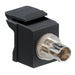 Leviton QuickPort ST Fiber Optic Adapter MM Phosphor Bronze Sleeve Black (41084-SEF)