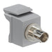 Leviton QuickPort ST Fiber Optic Adapter MM Phosphor Bronze Sleeve Gray (41084-SGF)