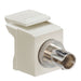 Leviton QuickPort ST Fiber Optic Adapter MM Phosphor Bronze Sleeve Ivory (41084-SIF)