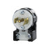 Leviton 15 Amp 125/250V NEMA ML3P 3P 3W Locking Plug Industrial Grade Non-Grounding MiniLock Angle Black-White (ML3-AP)