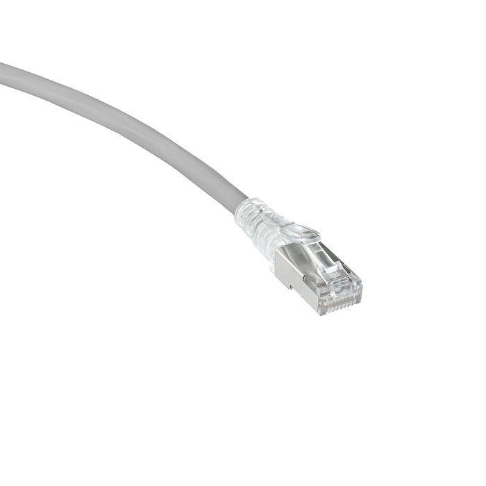 Leviton Atlas-X1 CAT6 Shielded SlimLine Boot Patch Cord 5 Foot Gray (6S560-5S)