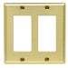 Leviton 2-Gang Decora/GFCI Device Decora Wall Plate/Faceplate Standard Size Brass Device Mount (81409)