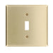 Leviton 2-Gang 1-Toggle Centered Device Switch Wall Plate Standard Size Brass Device Mount (81040)