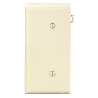 Leviton 1-Gang No Device Blank Wall Plate Sectional Thermoplastic Nylon Strap Mount End Panel Ivory (PSE14-I)
