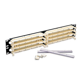 Leviton CAT5e 110-Style Wiring Block Rack-Mount 1RU 100-Pair With (20) C4 Connector Blocks (Clips) (41DBR-1F4)