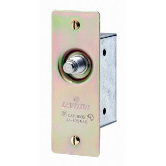 Leviton 3 Amp 125V Single-Pole Doorjamb With Jamb Box Switch Single Circuit Momentary Normally On Commercial Grade Brass (1865)