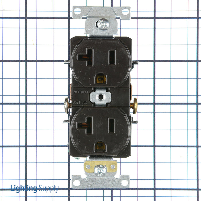 Leviton Brown Receptacle Duplex TSLOT 2-Pole 3-Wire 20A 125V (050-05342-000)