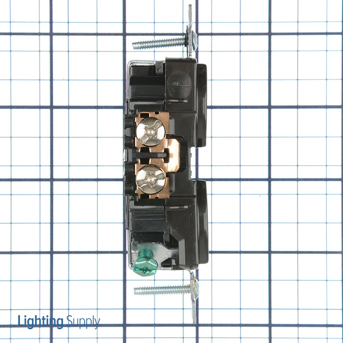 Leviton Brown Receptacle Duplex TSLOT 2-Pole 3-Wire 20A 125V (050-05342-000)