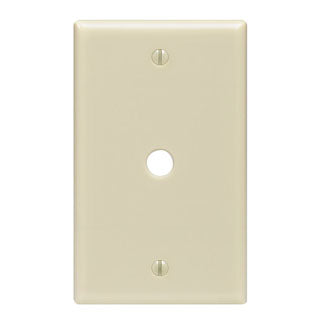Leviton 1-Gang .406 Inch Hole Device Telephone/Cable Wall Plate Midway Size Thermoplastic Nylon Strap Mount Brown (PJ11)
