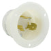 Leviton 30 Amp 125/250V NEMA Non-NEMA 3P 3W Flanged Inlet Locking Receptacle Industrial Grade Non-Grounding White (3334-C)