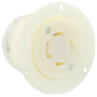 Leviton 30 Amp 120/208V 3-Phase Y NEMA Non-NEMA 4P 4W Flanged Outlet Locking Receptacle Industrial Grade Non-Grounding W (3435-C)