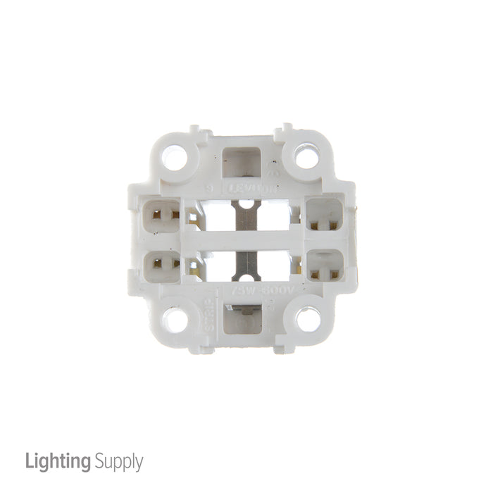 Leviton G24q-1 GX24q-1 Base 10W 13W 4-Pin 10mm Compact Fluorescent Lamp Holder Vertical Bottom Screw-Down Black Color Code Quick-Connect (26725-411)