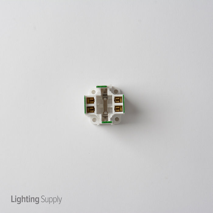 Leviton G24q-2 GX24q-2 Base 18W 4-Pin 10mm Compact Fluorescent Lamp Holder Vertical Bottom Screw-Down Green Color Code Quick-Connect (26725-412)