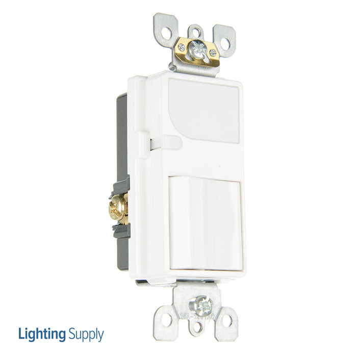 Leviton Combination Decora Switch With LED Guide Light 15A-120VAC White (6526-W)