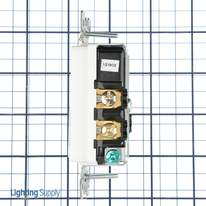 Leviton Combination Decora Switch With LED Guide Light 15A-120VAC White (6526-W)