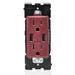 Leviton Combination Duplex Receptacle/Outlet And USB Charger 15A 125V Renu Tamper-Resistant Receptacle/Outlet NEMA 5-15R Deep Garnet (RUAA1-DG)