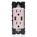 Leviton Combination Duplex Receptacle/Outlet And USB Charger 15A 125V Renu Tamper-Resistant Receptacle/Outlet NEMA 5-15R Fresh Pink Lemonade (RUAA1-FP)