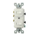Leviton 15 Amp 120/277V Duplex Style Single-Pole/3-Way AC Combination Switch Commercial Grade Non-Grounding Side Wired White (5241-WS)