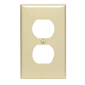 Leviton 1-Gang Duplex Device Receptacle Wall Plate Standard Size Thermoplastic Nylon Device Mount Hot Stamped Computer Only (80703-COO)