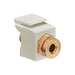 Leviton Banana Jack QuickPort Connector Gold-Plated Red Stripe Ivory Housing c (40837-BIR)