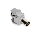 Leviton BNC Feedthrough QuickPort Connector Nickel-Plated 50 Ohm Gray Housing (41084-BGF)