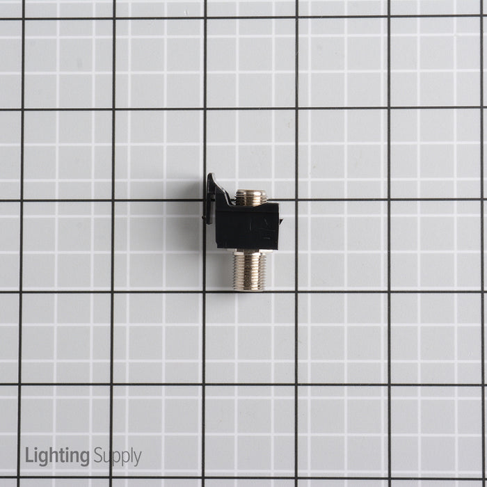 Leviton Feedthrough QuickPort F-Connector Nickel Plated Black Housing Nickel Or Gold-Plated Female-To-Female 75Ohm Connector (41084-FEF)