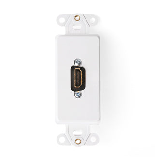 Leviton Decora Insert With HDMI Feedthrough QuickPort Connector 1-Gang White (41647-W)