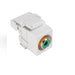 Leviton RCA 110-Termination QuickPort Connector Green Connector White Housing (40735-RVW)