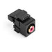 Leviton RCA 110-Termination QuickPort Connector Red Connector Black Housing The (40735-RRE)