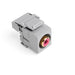 Leviton RCA 110-Termination QuickPort Connector Red Connector Gray Housing (40735-RRG)
