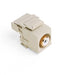 Leviton RCA 110-Termination QuickPort Connector White Connector Ivory Housing (40735-RWI)