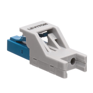 Leviton Secure Keyed LC Anaerobic Adhesive Duplex Connector Keyed Color Is Slate Use With Multimode Or Single-Mode Fiber Type Applications (4999K-GLC)