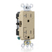 Leviton Decora Plus Duplex Receptacle Outlet Heavy-Duty Industrial Spec Grade Split-Circuit One Outlet Marked Controlled Ivory (TDR20-S1I)
