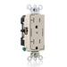 Leviton Decora Plus Duplex Receptacle Outlet Heavy-Duty Industrial Spec Grade Two Outlets Marked Controlled 20 Amp 125V Back And Side Wire Light Almond (TDR20-S2T)