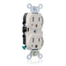 Leviton Duplex Receptacle Outlet Heavy-Duty Industrial Spec Grade Two Outlets Marked Controlled Smooth Face 15A/125V 2-Pole 3-Wire Light Almond (5262-S2T)