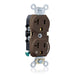 Leviton Duplex Receptacle Outlet Heavy-Duty Industrial Spec Grade Split-Circuit One Outlet Marked Controlled 20A/125V Back Or Side Wire Brown (5362-S1)