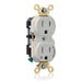 Leviton Duplex Receptacle Outlet Extra Heavy-Duty Industrial Spec Grade Split-Circuit One Outlet Marked Controlled Back Or Side Wire Light Almond (5262-1PT)