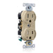 Leviton Duplex Receptacle Outlet Commercial Spec Grade Two Outlets Marked Controlled Tamper-Resistant Smooth Face 15 Ivory (TBR15-S2I)