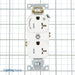 Leviton 20 Amp 125V NEMA 5-20R 2P 3W Spec Grade Duplex Receptacle Hot Terminal Split With 1 Plug Controlled Straight Blade White (TBR20-S1W)