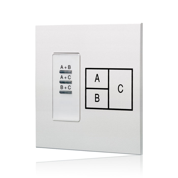 Leviton Dimensions Commercial Lighting Control System Room Combine A Plus B/C White (D42CS-3AW)