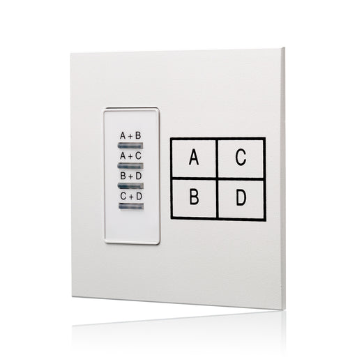 Leviton Dimensions Commercial Lighting Control System Room Combine A Plus B/C Plus D White (D42CS-4W)