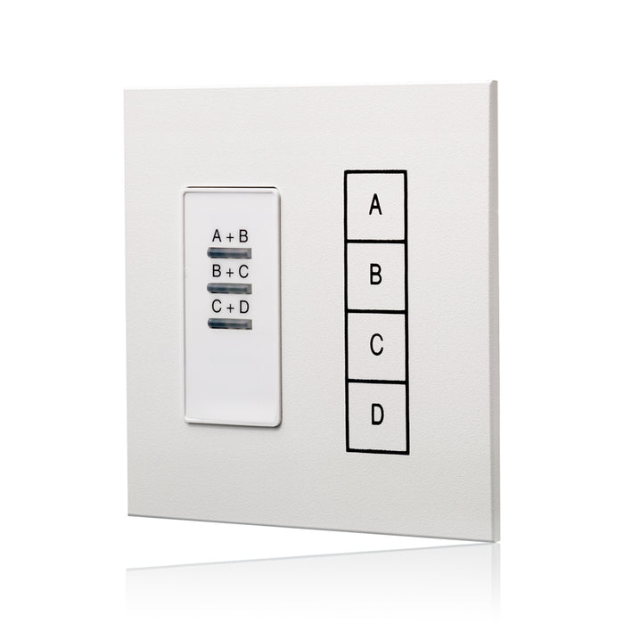 Leviton Dimensions Commercial Lighting Control System Room Combine A Plus B Plus C Plus D White (D42CS-3W)