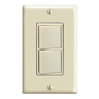 Leviton 15 Amp 120/277V Decora Single-Pole/3-Way AC Combination Switch Commercial Grade Grounding Side Wired Ivory (5641-I)