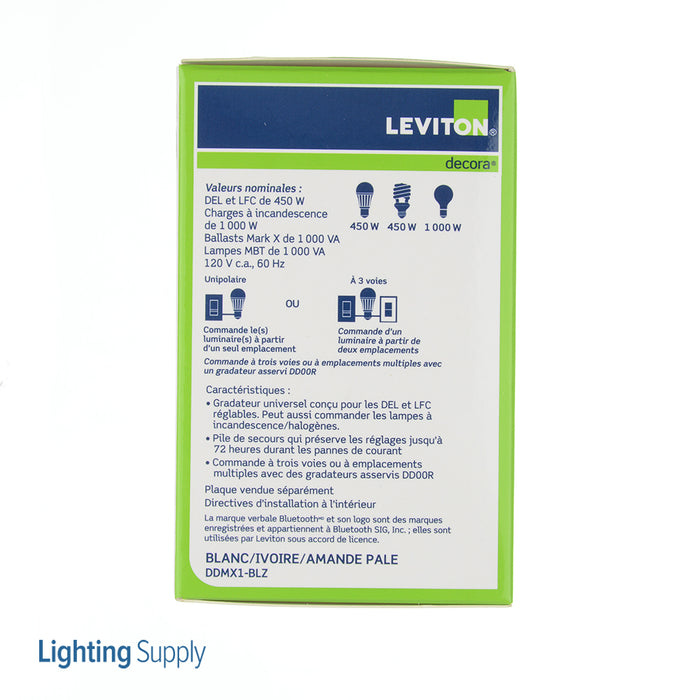 Decora Digital 450W LED/CFL, 1000W BLuetooth Dimmer and Timer, DDMX1-BLZ –  Leviton