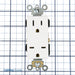 Leviton Decora Plus Duplex Receptacle Outlet Commercial Spec Grade Dual Voltage Smooth Face 15 Amp 125/250V Back Or Side Wire White (16292-W)