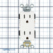 Leviton Decora Plus Duplex Receptacle Outlet Heavy-Duty Industrial Spec Grade Smooth Face 15 Amp 125V Back Or Side Wire White (16262-W)