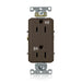 Leviton Decora Plus Duplex Receptacle Outlet Heavy-Duty Industrial Spec Grade Weather-Resistant Smooth Face 15 Amp 125V Brown (WDR15)