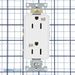 Leviton Decora Plus Duplex Receptacle Outlet Heavy-Duty Industrial Spec Grade Weather-Resistant Smooth Face 15 Amp 125V White (WDR15-W)