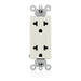 Leviton Decora Plus Duplex Receptacle Outlet Straight Blade And Europlug Commercial Spec Grade Smooth Face 15 Amp 125/2 (5825-T)